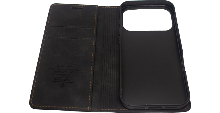 CaseMe flipové pouzdro na iPhone Černé